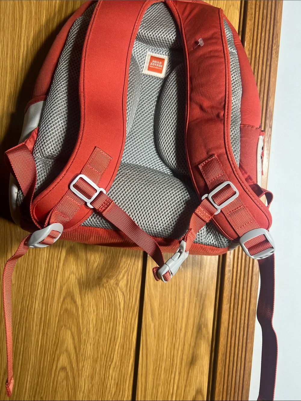 Kids Rainbow Cloud Backpack - Red with Multicolor Accent